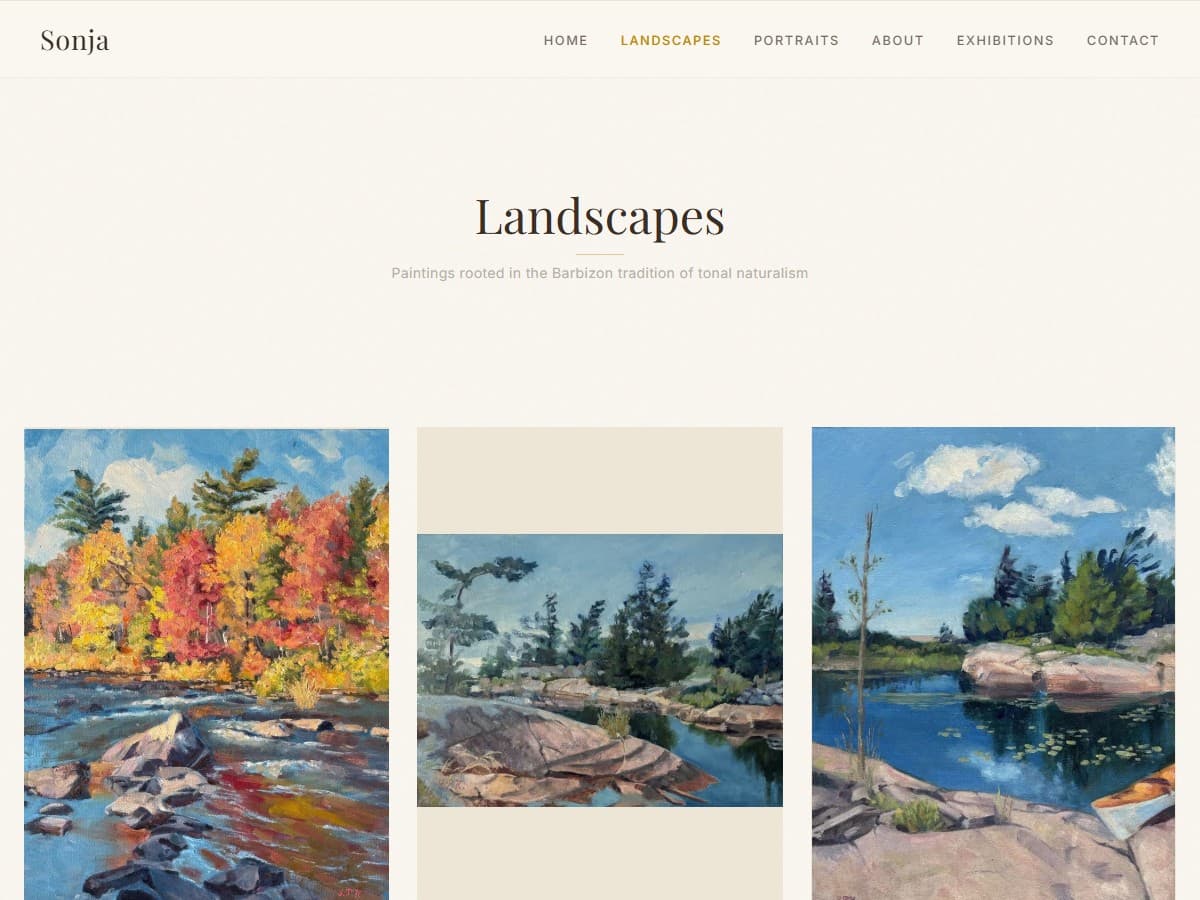 Sonja Paints landscapes gallery
